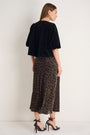 Ella Silk Velvet Skirt - Leopard