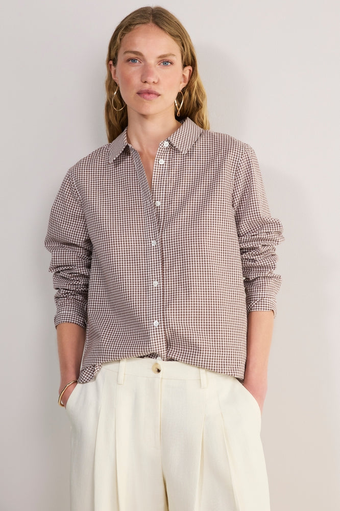 Elma Shirt - Cocoa Gingham