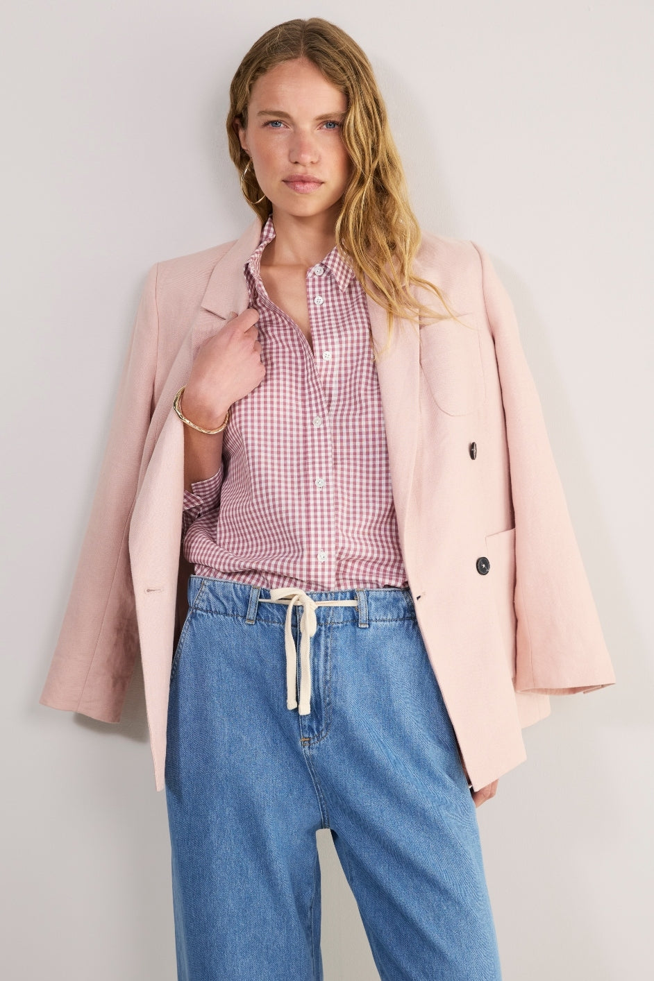 Elma Shirt - Pink Gingham