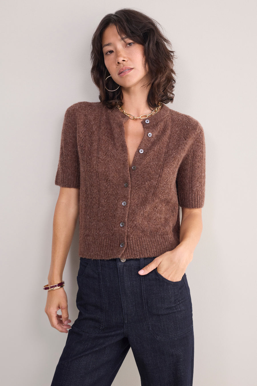 Elodie Cardigan - Chocolate