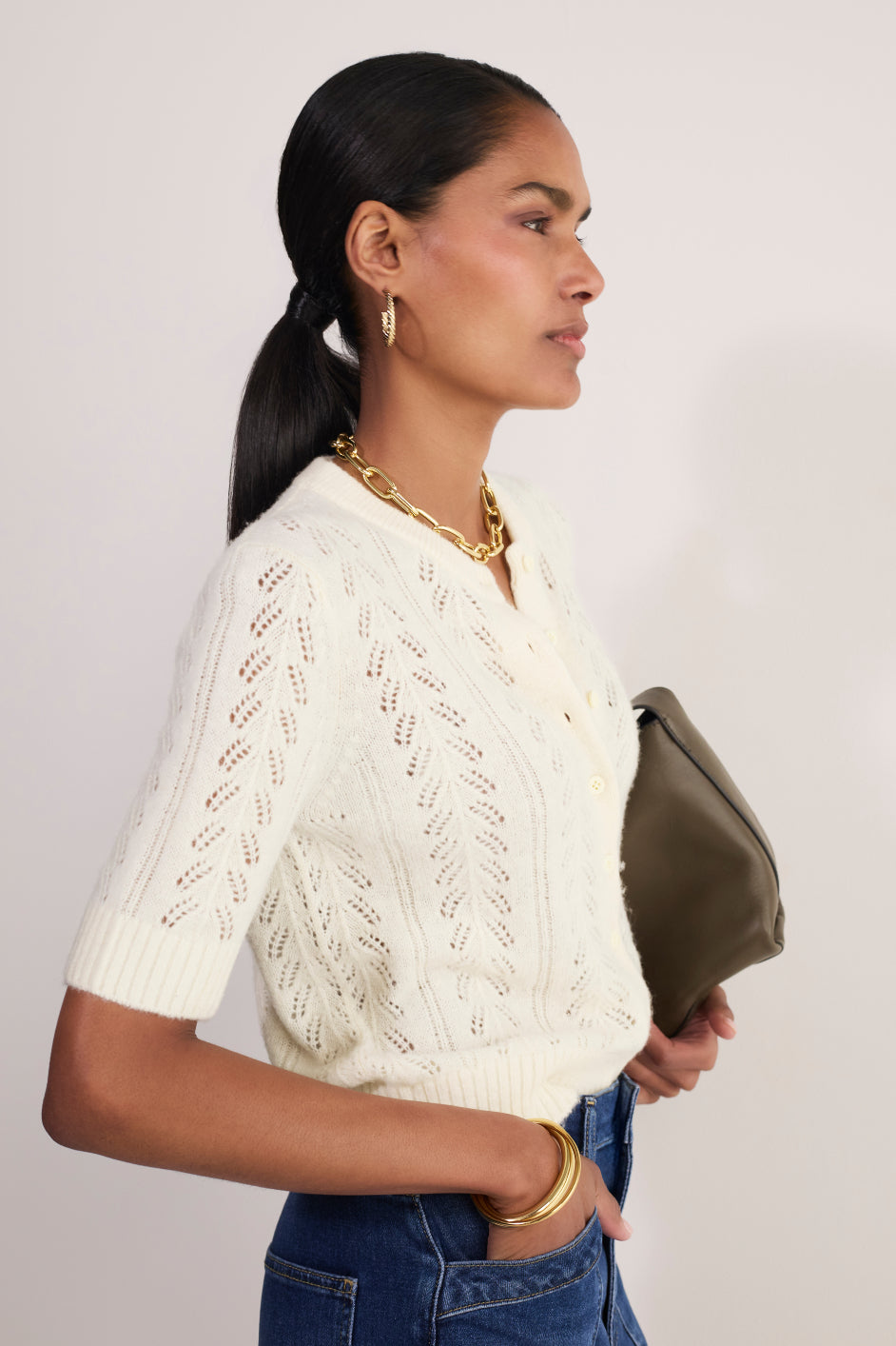 Elodie Cardigan - Ivory