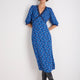 Elodie Dress - Cobalt Retro Ditsy