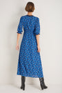 Elodie Dress - Cobalt Retro Ditsy