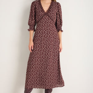 Elodie Dress - Mocha Spot