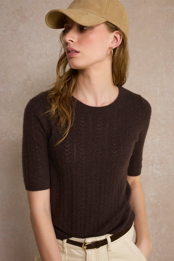 Elodie Knit Top - Cocoa