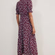Eloise Dress - Aubergine Spaced Floral