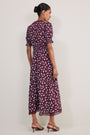 Eloise Dress - Aubergine Spaced Floral