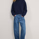 Elsie Barrel Leg Jean - Mid Wash