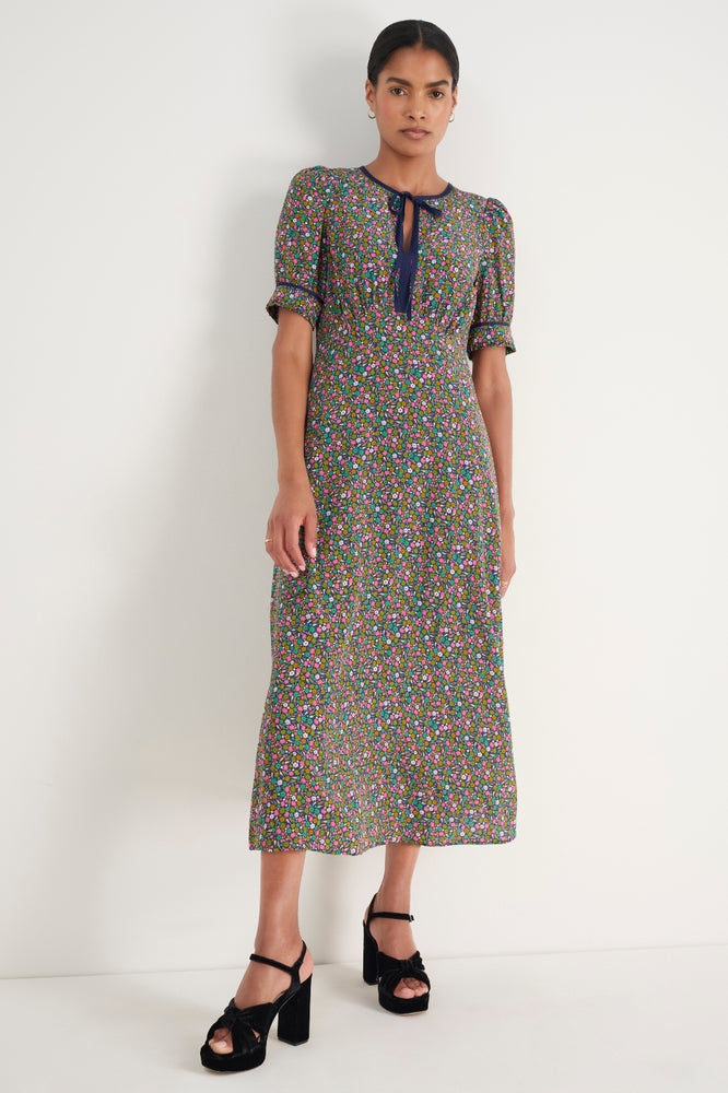 Elsie Silk Dress - Ditsy Floral
