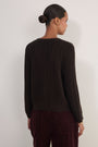 Erica Davies x WYSE Cable Cardigan - Chocolate