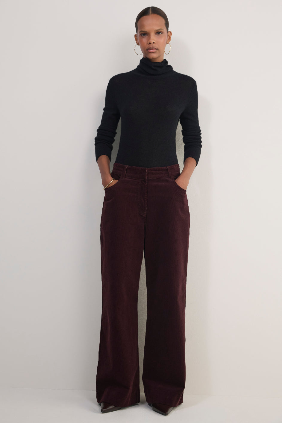 Erica Davies x WYSE Cord Trouser - Plum