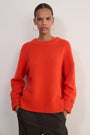 Erica Davies x WYSE Chunky Crew Neck Jumper - Orange