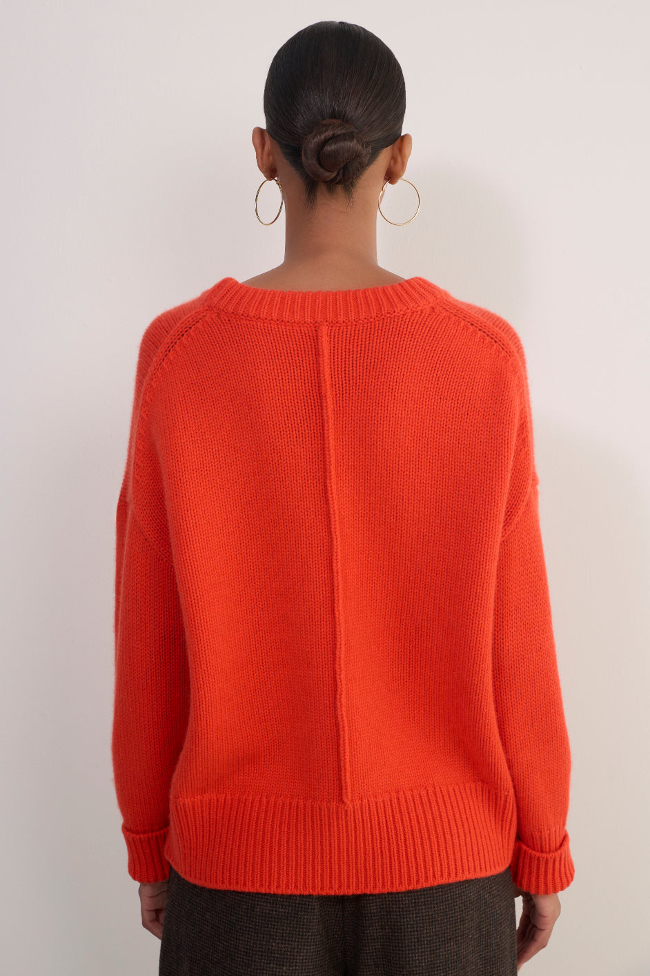 Erica Davies x WYSE Chunky Crew Neck Jumper - Orange