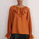 Erica Davies x WYSE Ruffle Blouse - Rust