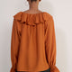 Erica Davies x WYSE Ruffle Blouse - Rust