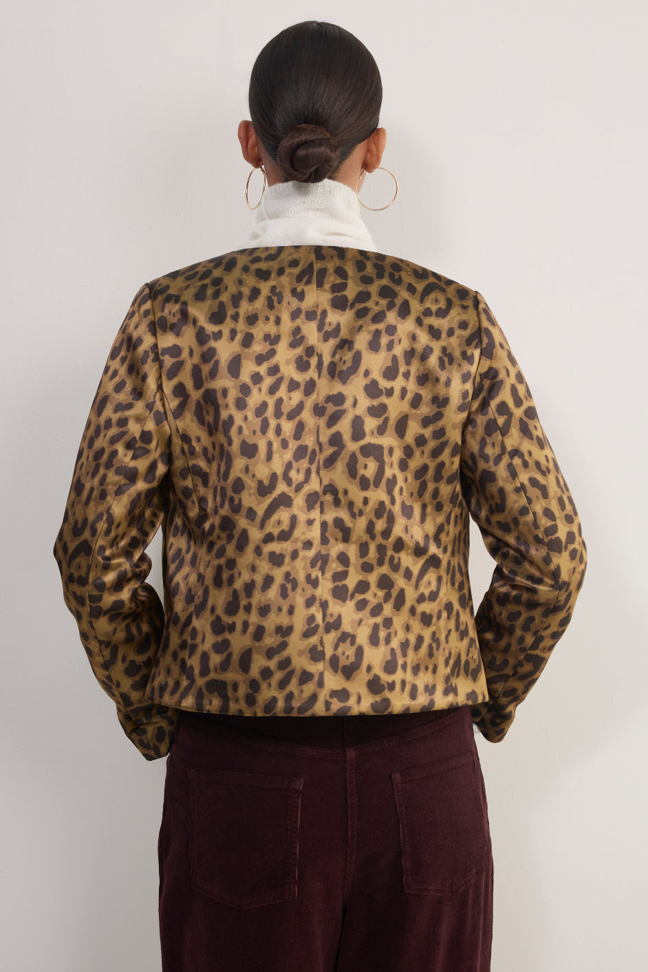 Erica Davies x WYSE Satin Jacket - Leopard
