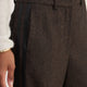 Erica Davies x WYSE Wool Trouser - Brown Check Side Stripe