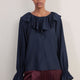 Erica Davies x WYSE Ruffle Blouse - Midnight