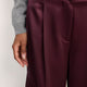 Erica Davies x WYSE Satin Cargo Trouser - Aubergine