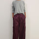 Erica Davies x WYSE Satin Cargo Trouser - Aubergine