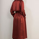 Erica Davies x WYSE Satin Trench Coat - Rust
