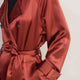 Erica Davies x WYSE Satin Trench Coat - Rust