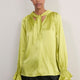 Erica Davies x WYSE Silk Blouse - Chartreuse