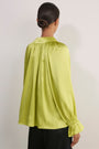 Erica Davies x WYSE Silk Blouse - Chartreuse