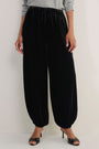 Erica Davies x WYSE Silk Velvet Harem Trouser - Black