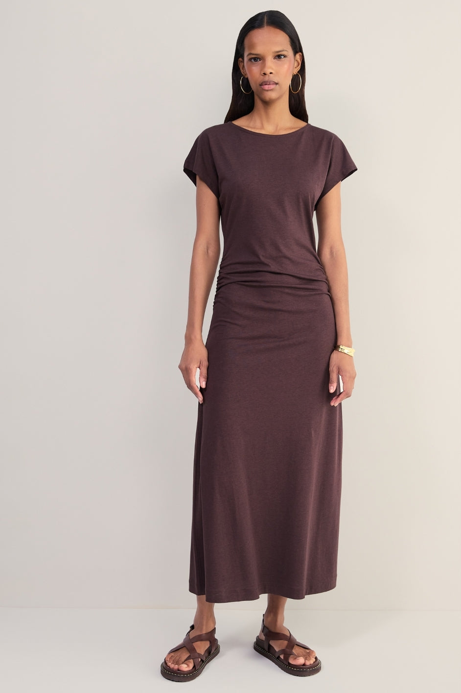 Esme Jersey Dress - Chocolate