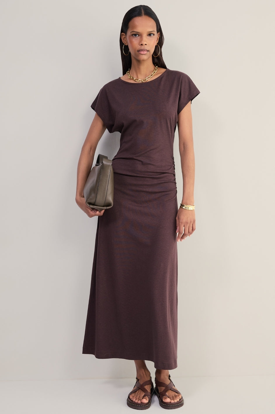 Esme Jersey Dress - Chocolate