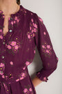 Ettie Shirt Dress - Merlot Spaced Floral