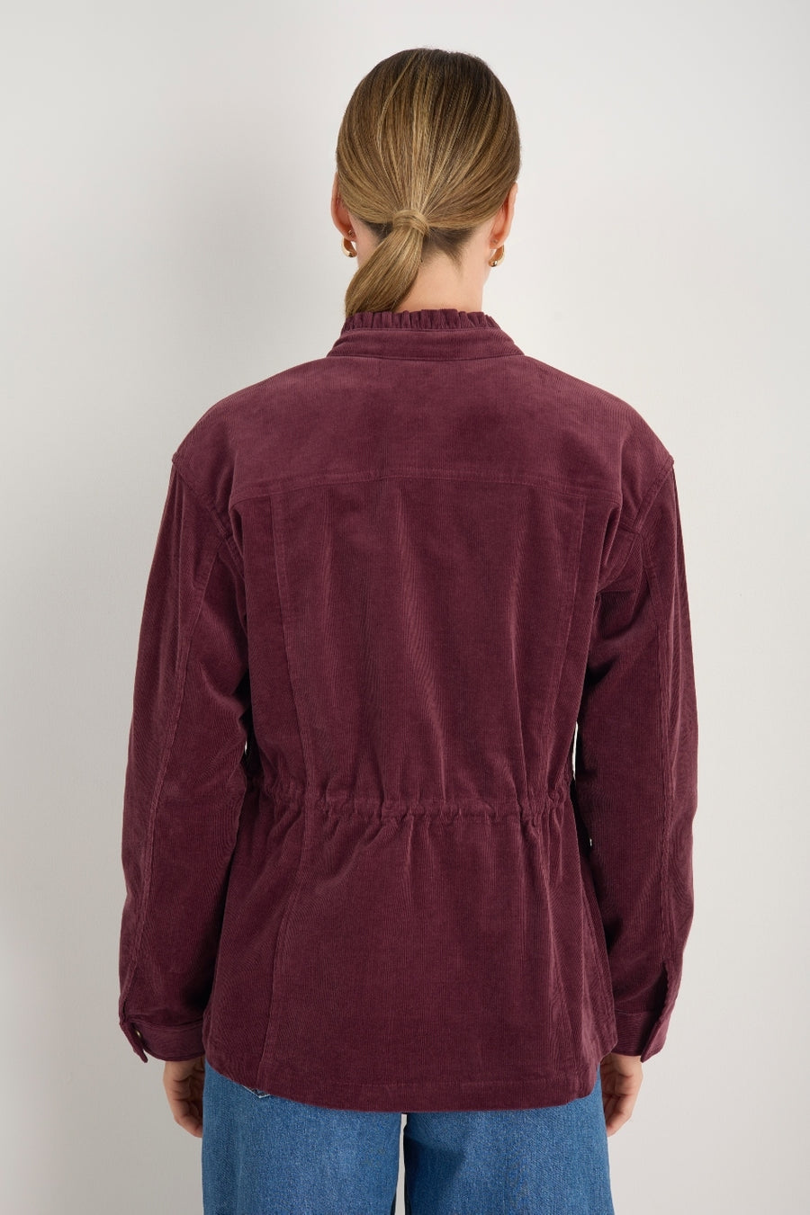 Eva Pin Cord Jacket - Merlot