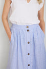 Evangeline Linen Skirt - Chambray