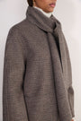 Evie Reversible Scarf Coat - Chocolate Check