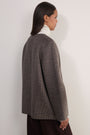 Evie Reversible Scarf Coat - Chocolate Check