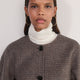 Evie Reversible Scarf Coat - Chocolate Check