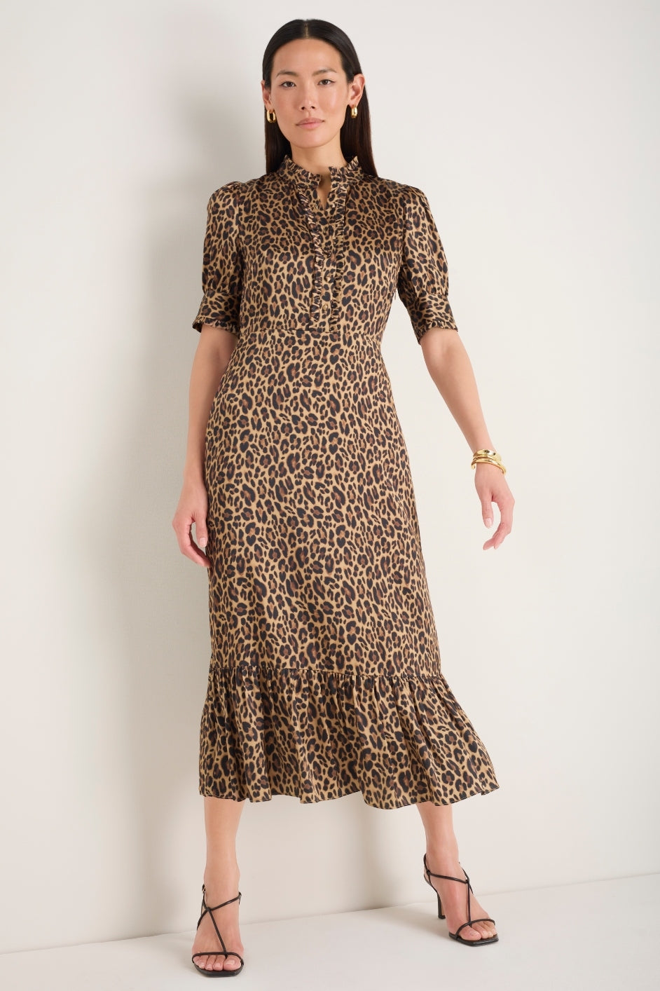 Fabienne Silk Dress - Leopard