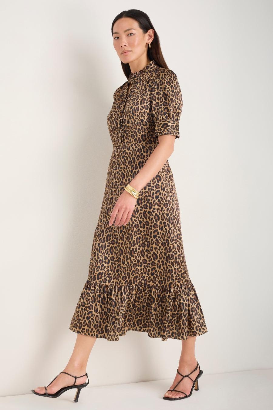 Fabienne Silk Dress - Leopard