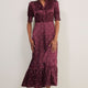 Fabienne Silk Dress - Plum Spot