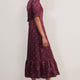Fabienne Silk Dress - Plum Spot
