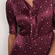 Fabienne Silk Dress - Plum Spot