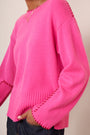 Faye Blanket Stitch Jumper - Pink/Red