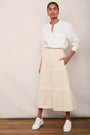 Felicity Broderie Skirt - Cream