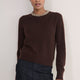 Felicity Embellished Neck Jumper - Chocolate