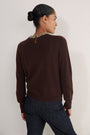 Felicity Embellished Neck Jumper - Chocolate
