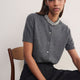 Felicity Embellished Neck Cardigan - Charcoal Grey
