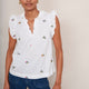 Felicity Top - White Embroidered