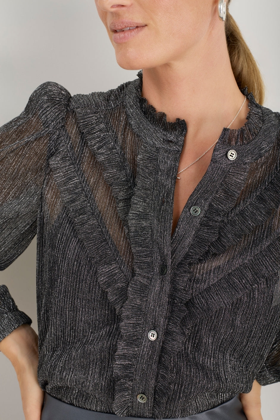 Fern Blouse - Pewter