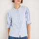 Fiona Blouse - Powder Blue Stripe